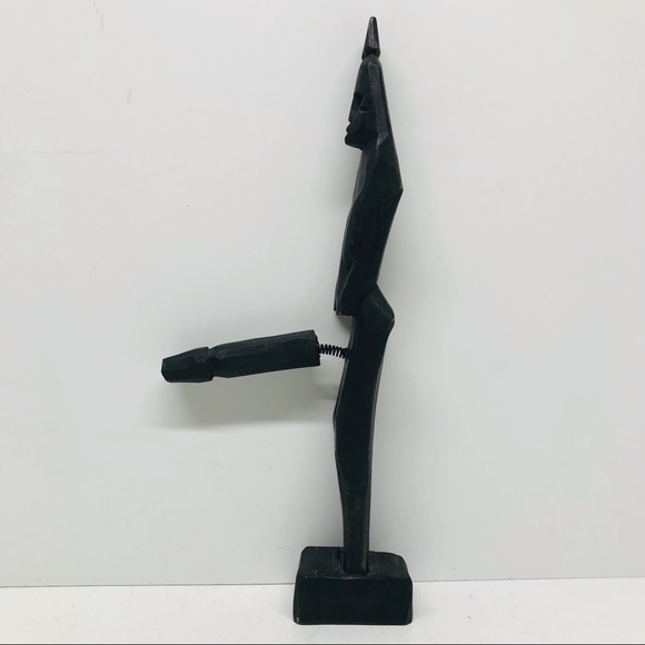 VTG African Wood Carving Ancient God of Fertility Phallic Endowed BBC 11in Tall - Picture 4 of 13